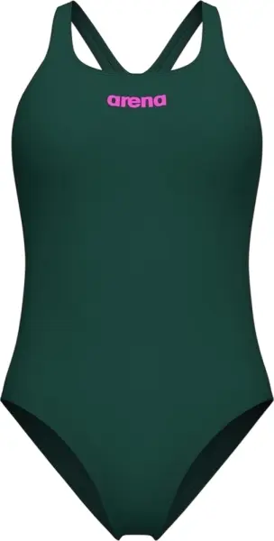 Купальник слитный женский Arena TEAM SWIMSUIT SWIM PRO SOLID темно-зелено-розовый 004760-609