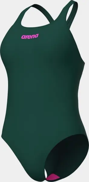 Купальник слитный женский Arena TEAM SWIMSUIT SWIM PRO SOLID темно-зелено-розовый 004760-609
