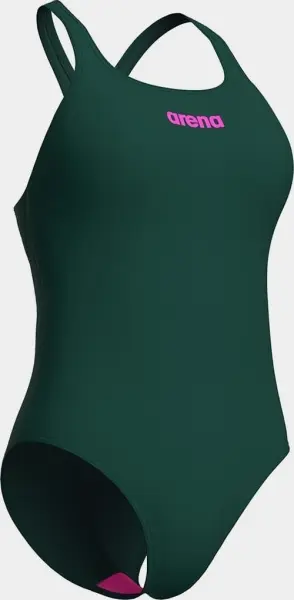 Купальник слитный женский Arena TEAM SWIMSUIT SWIM PRO SOLID темно-зелено-розовый 004760-609