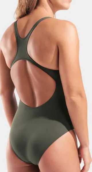 Купальник слитный женский Arena TEAM SWIMSUIT SWIM PRO SOLID темно-зелено-розовый 004760-609