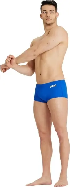 Плавки-боксеры Arena TEAM SWIM LOW WAIST SHORT SOLID сине-белые 004775-720
