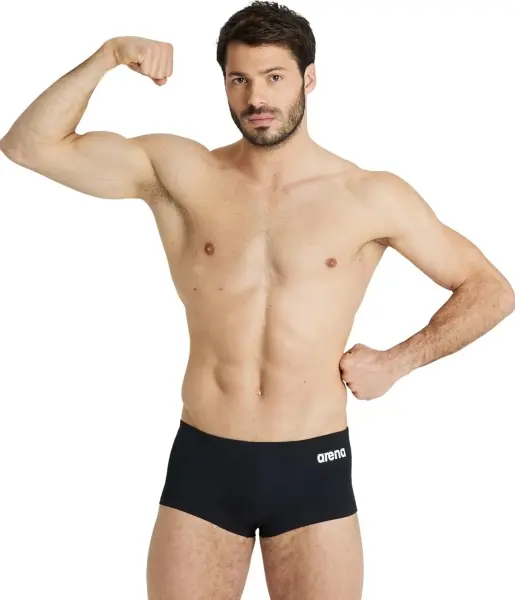 Плавки-боксеры Arena TEAM SWIM LOW WAIST SHORT SOLID черно-белые 004775-550