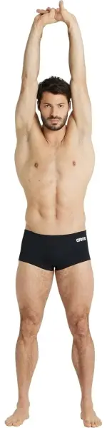 Плавки-боксеры Arena TEAM SWIM LOW WAIST SHORT SOLID черно-белые 004775-550