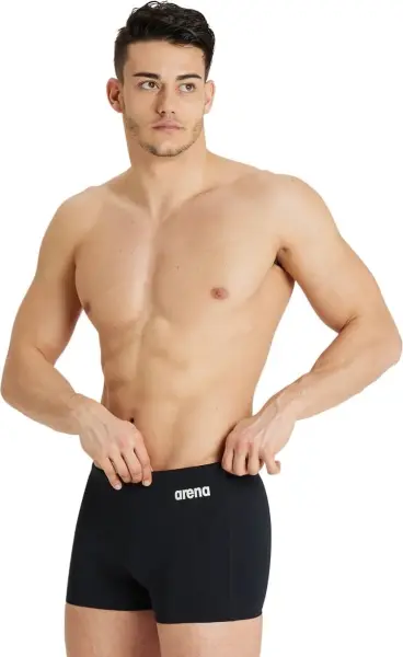 Плавки-боксери Arena TEAM SWIM SHORT SOLID чорно-білі 004776-550