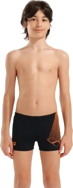 Плавки-боксери дитячі Arena BRIGHT SWIM SHORT чорно-жовтогарячі 006721-503
