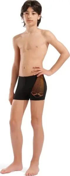 Плавки-боксери дитячі Arena BRIGHT SWIM SHORT чорно-жовтогарячі 006721-503