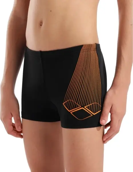 Плавки-боксери дитячі Arena BRIGHT SWIM SHORT чорно-жовтогарячі 006721-503