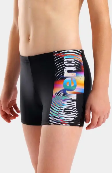 Плавки-боксеры детские Arena LIT LOGO SWIM SHORT черные 010692-550