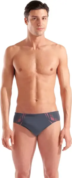 Плавки-брифи Arena POSEIDONIA SWIM BRIEFS темно-сіро-рожеві 009075-504