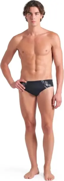 Плавки-брифы Arena POSEIDONIA SWIM BRIEFS черно-белые 009075-501