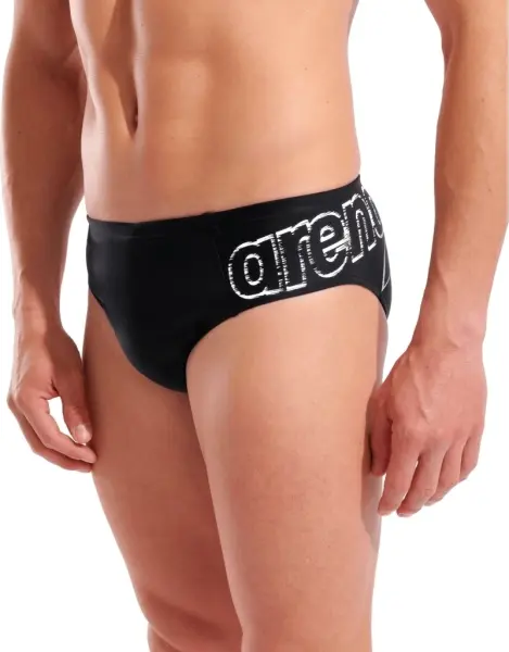 Плавки-брифи Arena SCRATCHY SWIM BRIEFS чорно-білі 010282-500