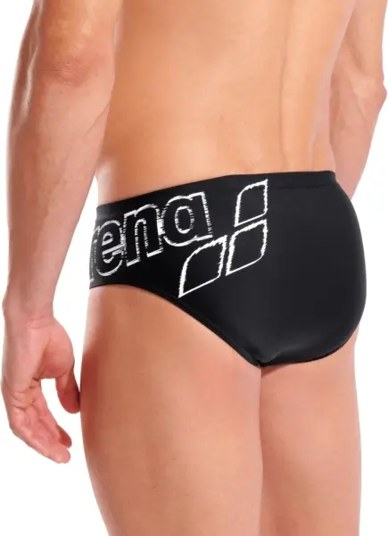 Плавки-брифи Arena SCRATCHY SWIM BRIEFS чорно-білі 010282-500