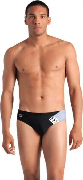 Плавки-брифы Arena STRIPE SWIM BRIEFS черно-серо-белые 007929-550