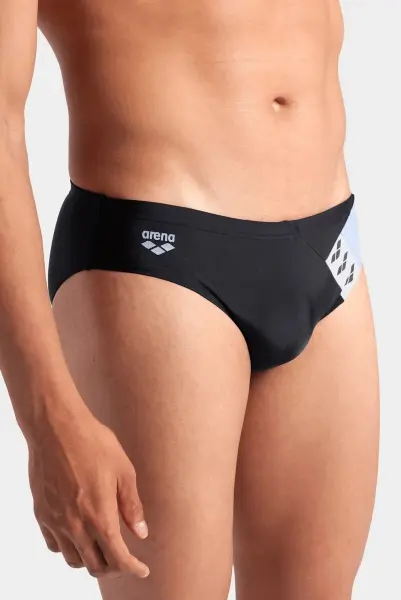 Плавки-брифы Arena STRIPE SWIM BRIEFS черно-серо-белые 007929-550