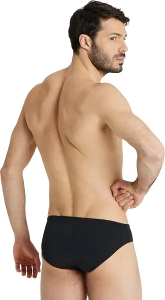 Плавки-брифи Arena TEAM SWIM BRIEFS SOLID чорно-білі 004773-550