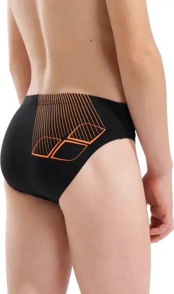 Плавки-брифи дитячі Arena BRIGHT SWIM BRIEFS чорно-жовтогарячі 006724-503