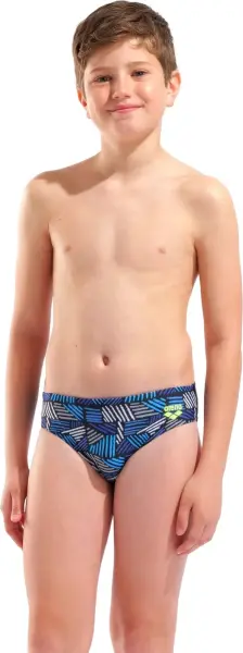 Плавки-брифы детские Arena CANDIES SWIM BRIEFS черно-сине-серые 010301-550
