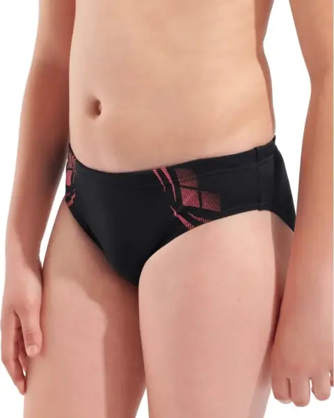 Плавки-брифи дитячі Arena POSEIDONIA SWIM BRIEFS чорно-коралові 009009-504
