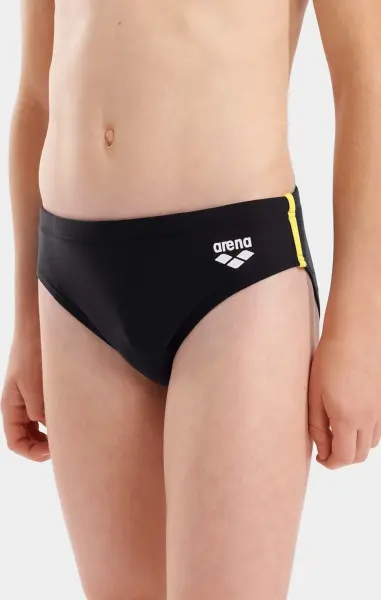 Плавки-брифи дитячі Arena SWIM BRIEFS SOLID чорно-жовто-блакитні 008371-583