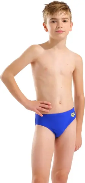 Плавки-брифи дитячі Arena TALES SWIM BRIEFS синьо-жовті 009086-802