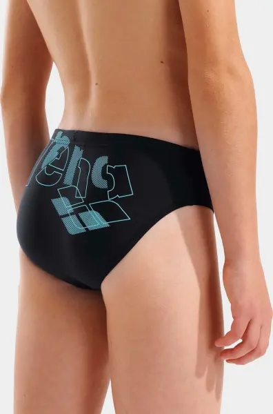 Плавки-брифи дитячі Arena TALES SWIM BRIEFS чорно-бірюзові 009086-508