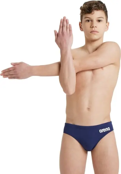 Плавки-брифы детские Arena TEAM SWIM BRIEFS SOLID темно-синие 004774-750