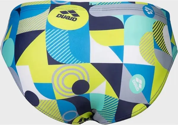 Плавки-брифы детские Arena WALLPAPER SWIM BRIEFS голубо-темно-сине-лаймовые 009096-750