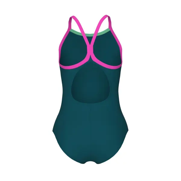 Купальник злитий дитячий Arena SWIMSUIT LIGHT DROP SOLID темно-бірюзово-рожевий 005919-696