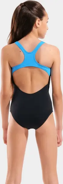 Купальник злитий дитячий Arena GRAPHIC SWIMSUIT SWIM PRO BACK чорно-блакитний 011184-580