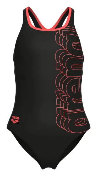Купальник злитий дитячий Arena DETAIL SWIMSUIT SWIM PRO BACK чорно-кораловий 011743-530