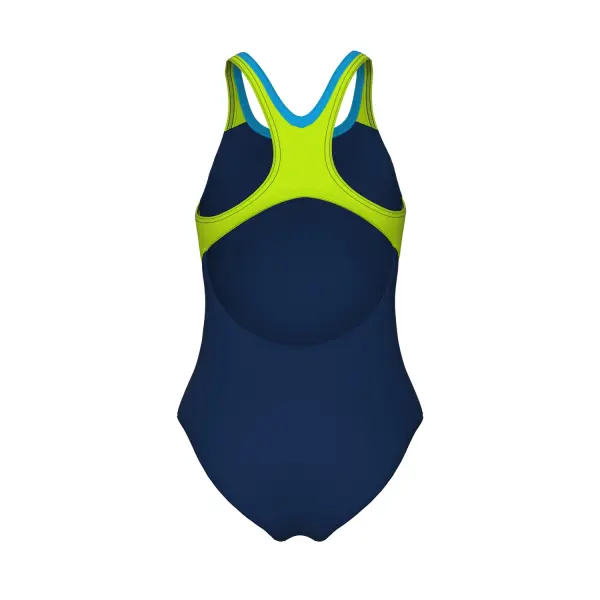 Купальник злитий дитячий Arena PAINT SWIMSUIT SWIM PRO BACK темно-синьо-салатовий 011751-760