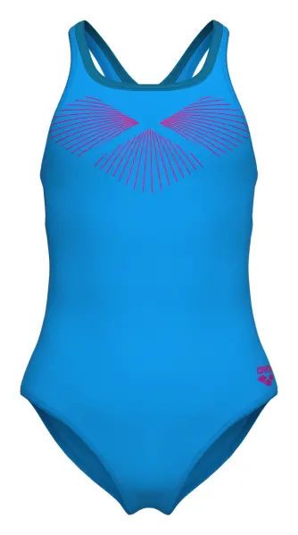 Купальник слитный детский Arena BAY SWIMSUIT SWIM PRO BACK голубо-розовый 011885-899