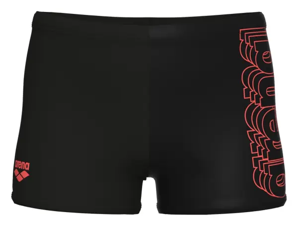 Плавки-боксеры детские Arena DETAIL SWIM SHORT черно-коралловые 011753-503