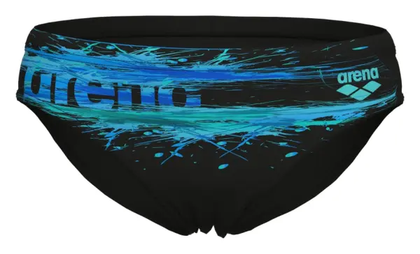 Плавки-брифи дитячі Arena PAINT SWIM BRIEFS чорно-бірюзові 011800-550