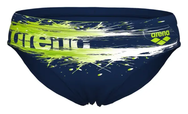 Плавки-брифи дитячі Arena PAINT SWIM BRIEFS темно-синьо-салатові 011800-750
