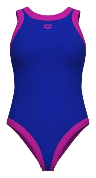Купальник злитий жіночий Arena BOLD LINES SWIMSUIT синьо-фіолетовий 011576-889