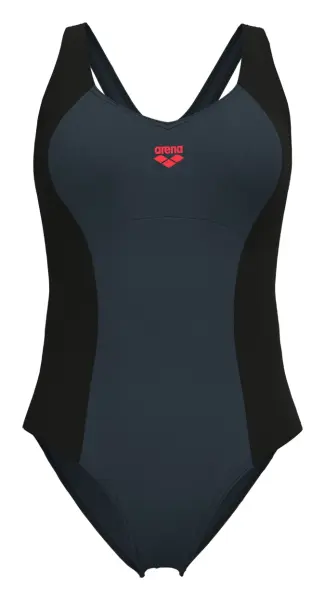 Купальник злитий жіночий Arena SWIMSUIT CONTROL PRO BACK SOLID темно-сіро-чорний 011710-550