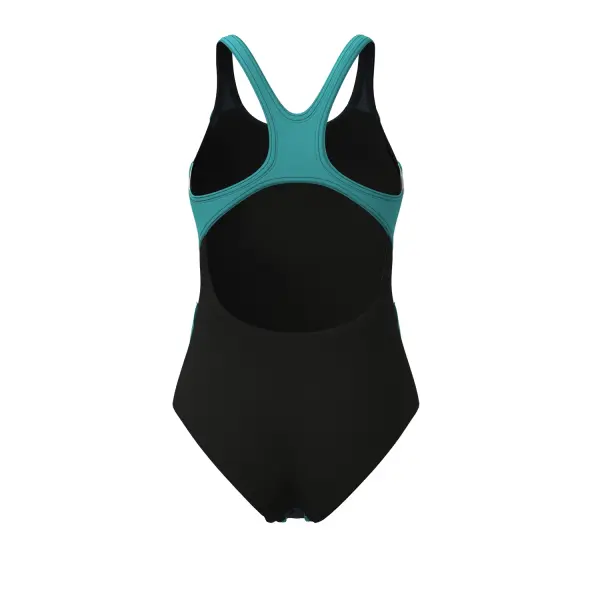 Купальник злитий жіночий Arena SLICES SWIMSUIT SWIM PRO BACK темно-сіро-бірюзовий 011723-551
