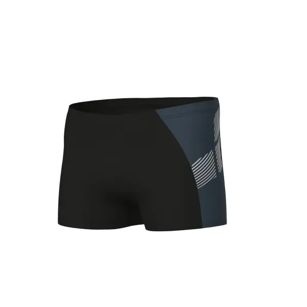 Плавки-боксери Arena PRINTED SPLICE SWIM SHORT чорно-сірі 011837-551
