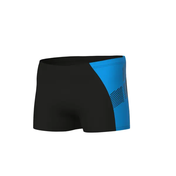 Плавки-боксери Arena PRINTED SPLICE SWIM SHORT чорно-блакитні 011837-580