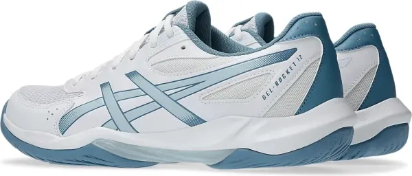 Кроссовки волейбольные Asics GEL-ROCKET 12 бело-дымчато-голубые 1071A116-103