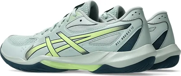 Кроссовки волейбольные Asics GEL-ROCKET 12 мятно-лимонно-темно-зеленые 1071A116-300