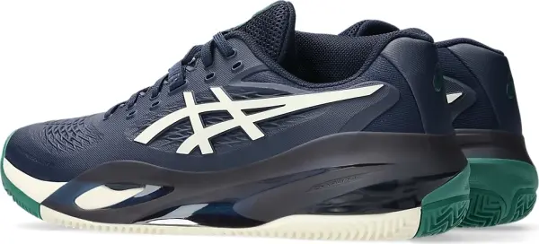 Кроссовки теннисные Asics GEL-RESOLUTION X CLAY темно-сине-бело-зеленые 1041A485-400