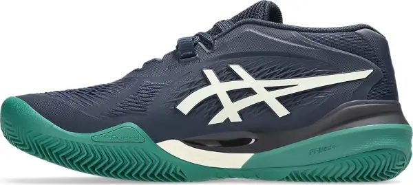 Кроссовки теннисные Asics GEL-RESOLUTION X CLAY темно-сине-бело-зеленые 1041A485-400