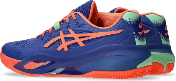 Кроссовки теннисные Asics GEL-RESOLUTION X PADEL сине-оранжево-мятные 1041A492-402