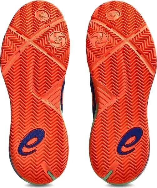 Кроссовки теннисные Asics GEL-RESOLUTION X PADEL сине-оранжево-мятные 1041A492-402