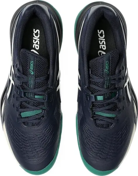 Кросівки тенісні Asics GEL-RESOLUTION X темно-синьо-біло-зелені 1041A481-400