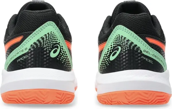 Кроссовки теннисные детские Asics GEL-DEDICATE 8 PADEL черно-оранжево-мятные 1044A064-002