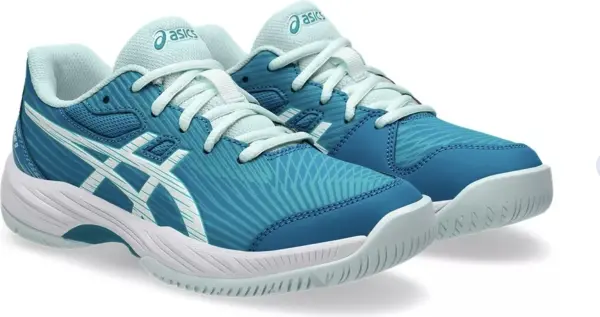 Кроссовки теннисные детские Asics GEL-GAME 9 сине-бирюзово-голубые 1044A052-406