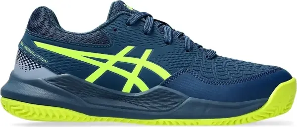 Кросівки тенісні дитячі Asics GEL-RESOLUTION 9 CLAY темно-синьо-лимонні 1044A068-404